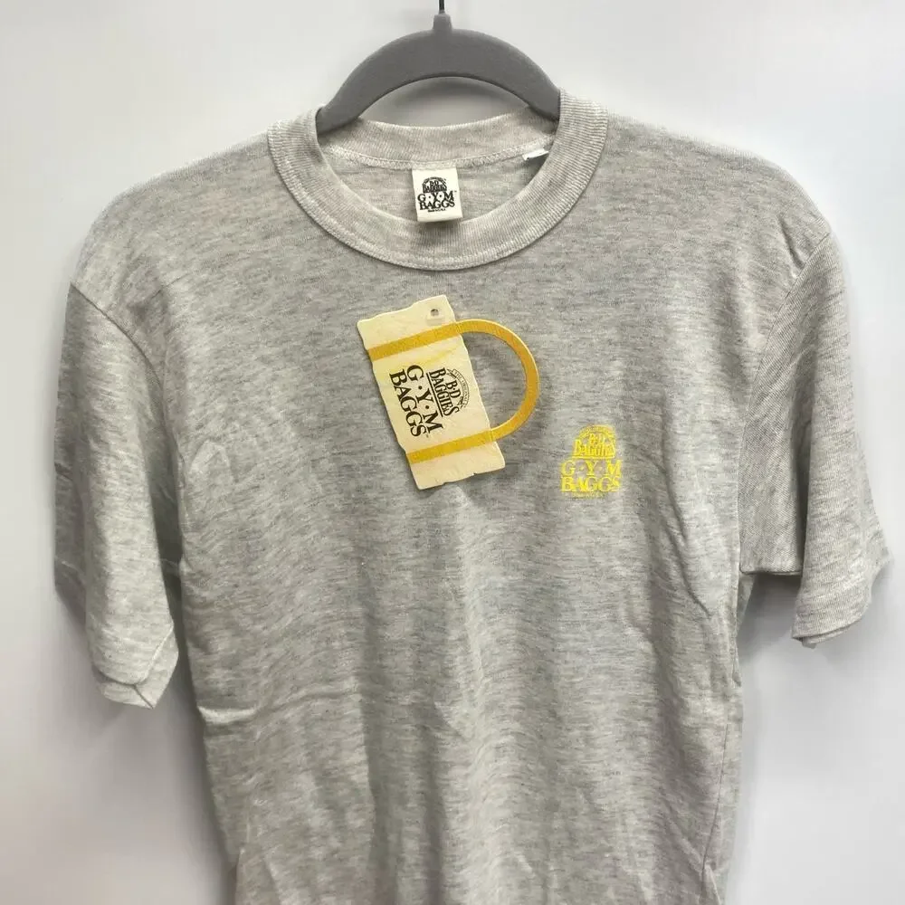 New Vintage 90’s B-D BAGGIES Grey T Shirt Mens M Med GYM BAGGS Crew Neck Tee NWT
